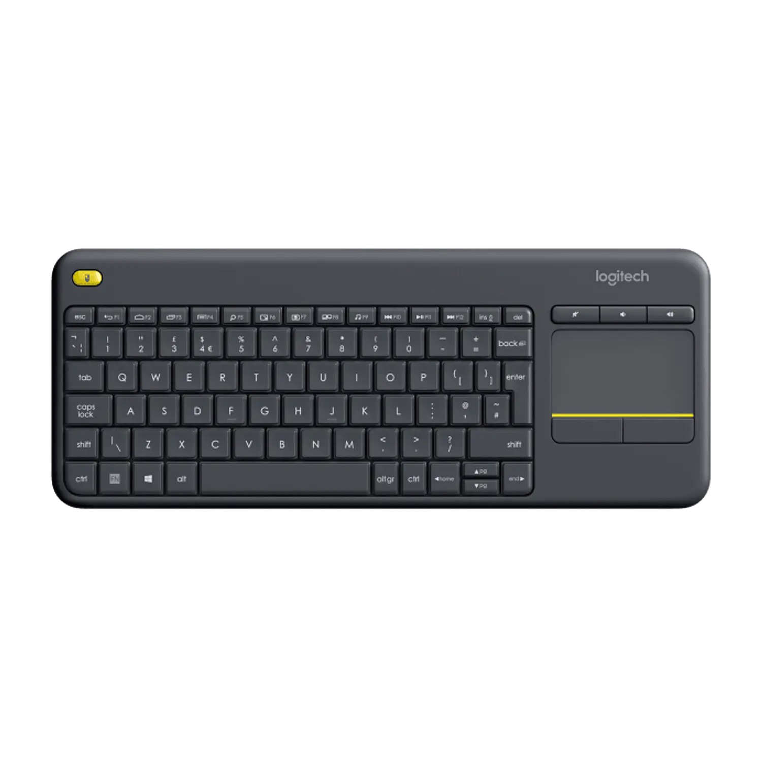 Logitech K400 Plus Teclado Inalámbrico con Touchpad, 2.4GHz, USB Unifying, 10m, Negro 1