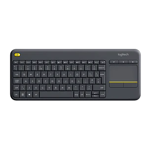 Logitech K400 Plus Teclado Inalámbrico con Touchpad, 2.4GHz, USB Unifying, 10m, Negro