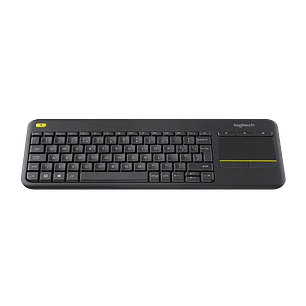 Logitech K400 Plus Teclado Inalámbrico con Touchpad, 2.4GHz, USB Unifying, 10m, Negro