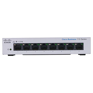 Cisco CBS110-8T-D-NA Switch Gigabit 8 Puertos, No Administrable, Plug-and-Play