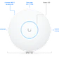 Ubiquiti UAP-AC-PRO UniFi AC Pro Punto de Acceso Wi-Fi 5 AC1750, PoE, 2 GbE - Miniatura 1
