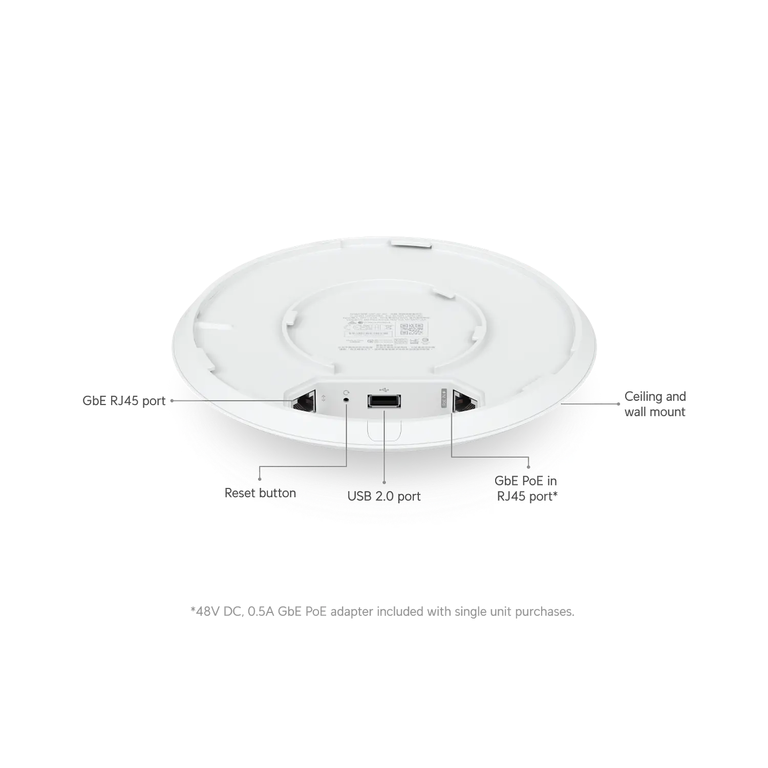 Ubiquiti UAP-AC-PRO UniFi AC Pro Punto de Acceso Wi-Fi 5 AC1750, PoE, 2 GbE 3