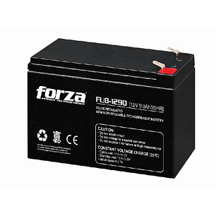 Forza FUB-1290 Batería Sellada Recargable 12V 9Ah AGM, Sin Mantención
