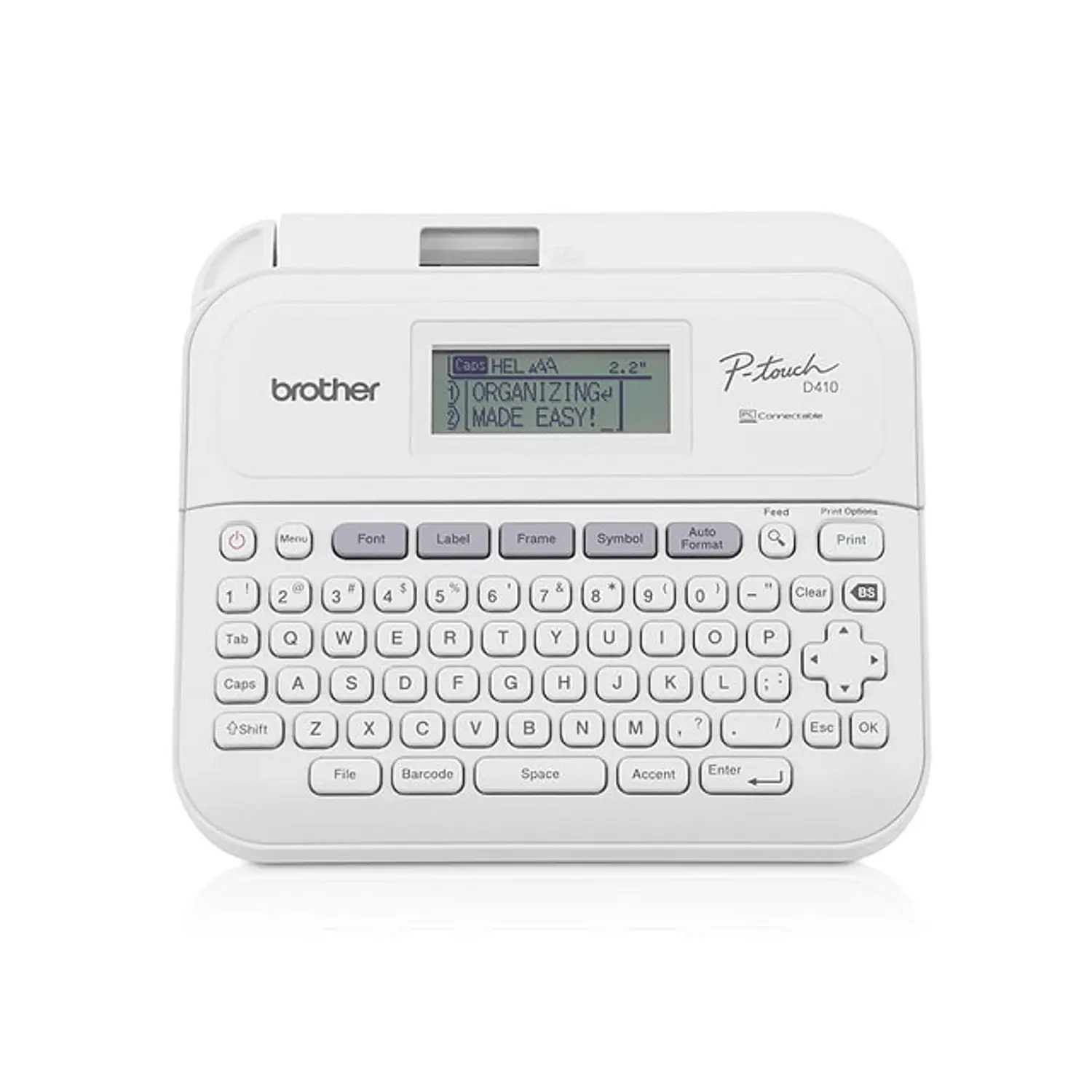 Brother P-touch PT-D410, Rotuladora de Escritorio, USB, Cintas 18 mm, 180 ppp, 20 mm/s, Blanca 1