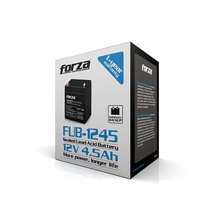 Forza FUB-1245 Batería Sellada Recargable 12V 4.5Ah AGM, Sin Mantención