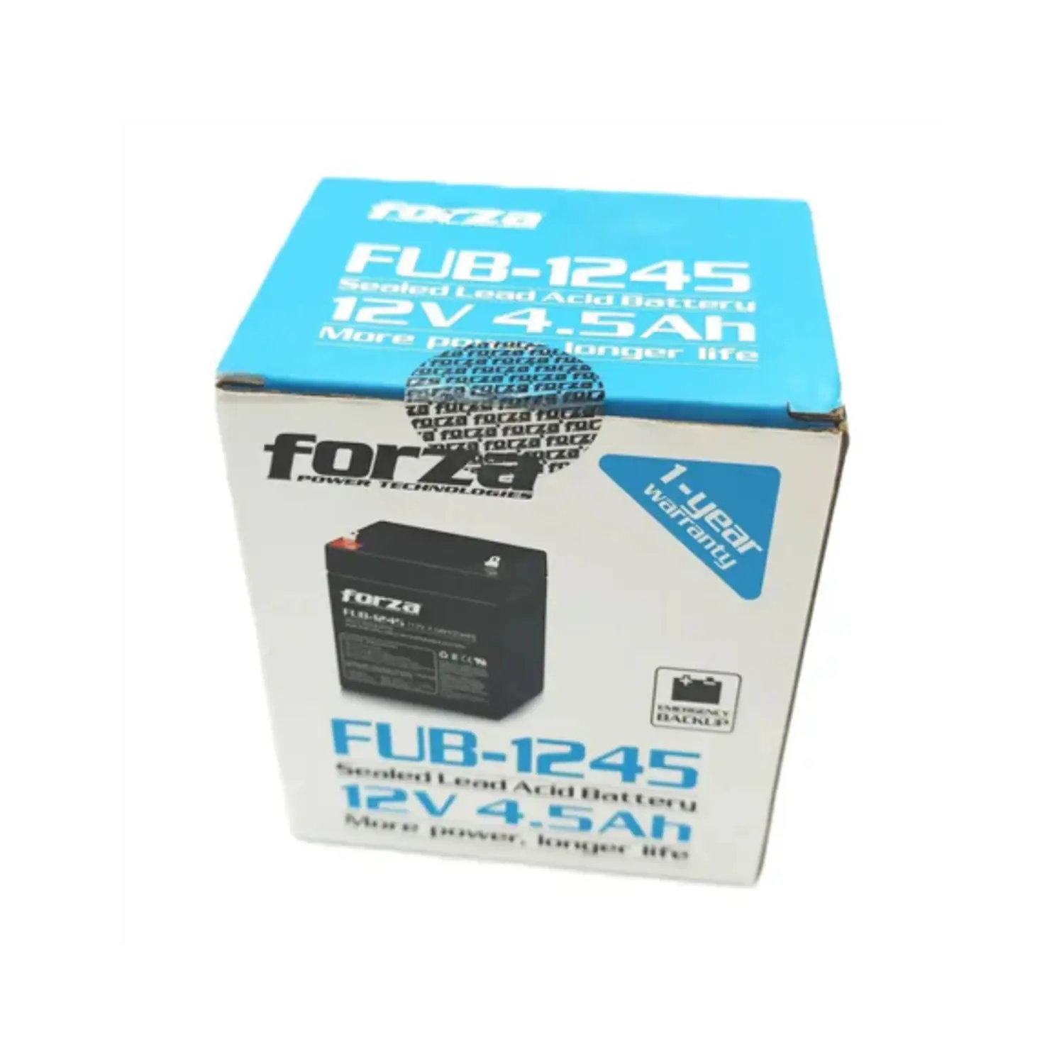 Forza FUB-1245 Batería Sellada Recargable 12V 4.5Ah AGM, Sin Mantención 3
