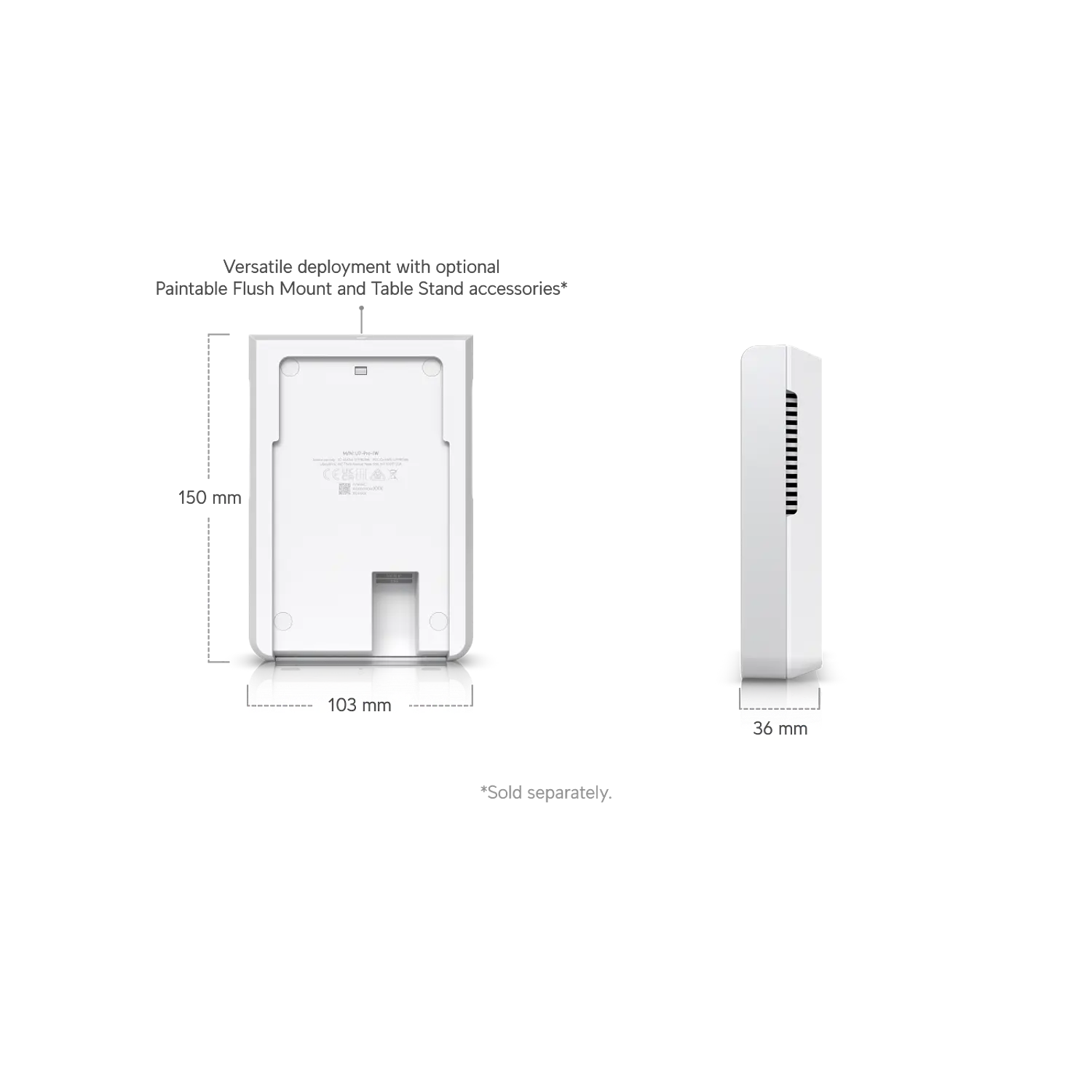 Ubiquiti U7-Pro-Wall UniFi Punto de Acceso Wi-Fi 7, 6GHz, 2.5GbE, PoE+ 3