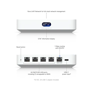 Ubiquiti UCG-Ultra UniFi Cloud Gateway, 2.5GbE, IDS/IPS 1Gbps, USB-C