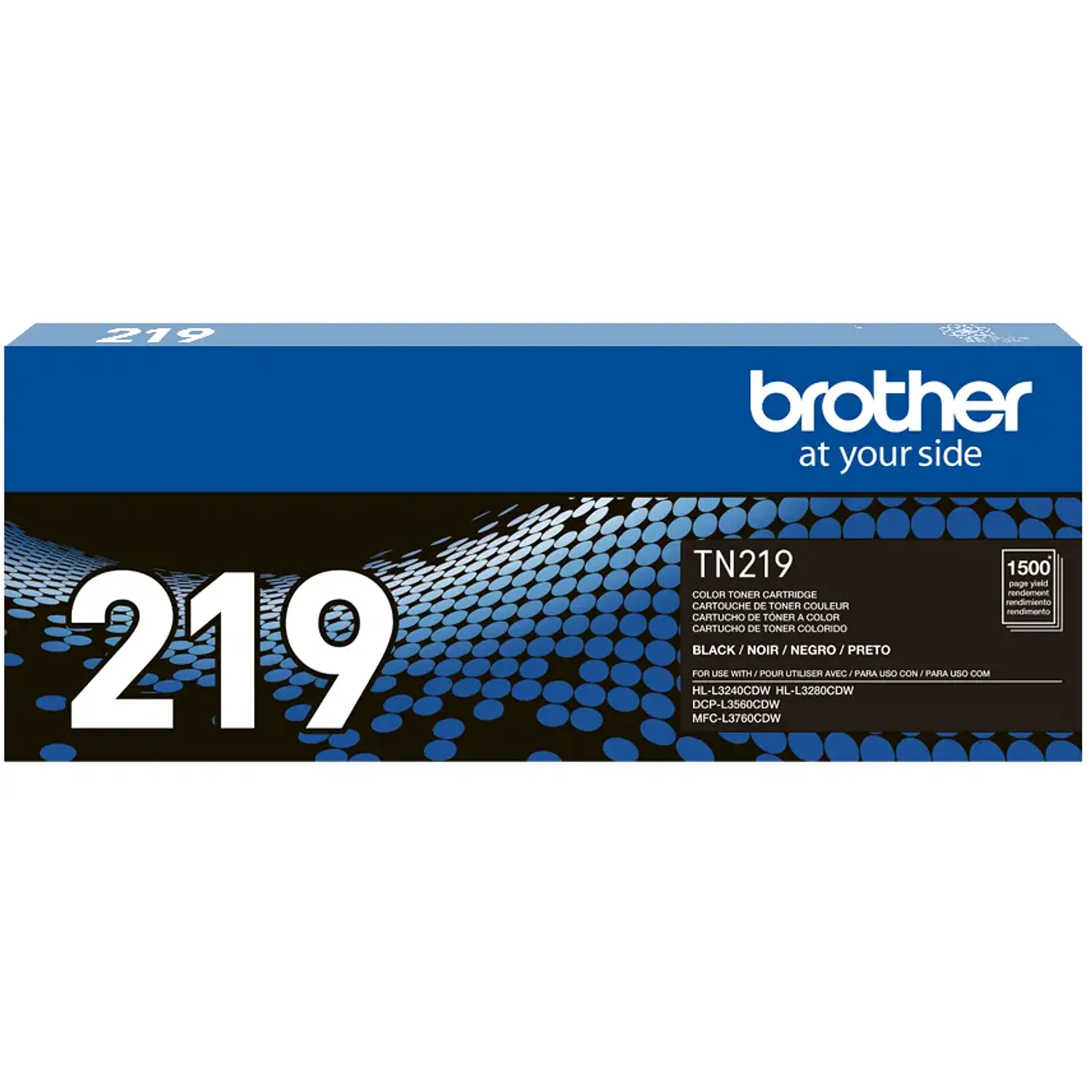 Brother TN219BK Tóner Negro Rendimiento Estándar, 1.500 Páginas 1