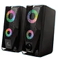 Xtech XTS-131 FireShot, Parlantes para PC 2.0, 6W RMS, USB, 3.5mm, LED Multicolor, Negro - Miniatura 1