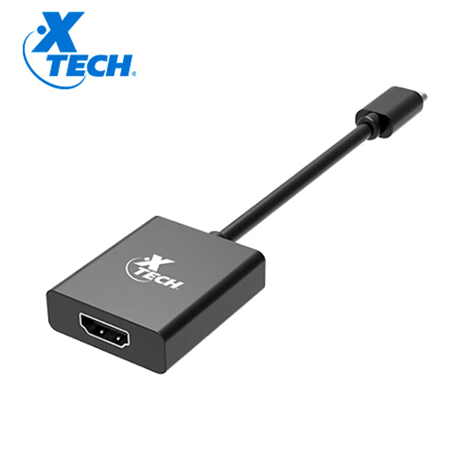 Xtech XTC-541, Adaptador USB-C a HDMI, 4K 30Hz, 10Gbps, Cable 10 cm, Negro 1