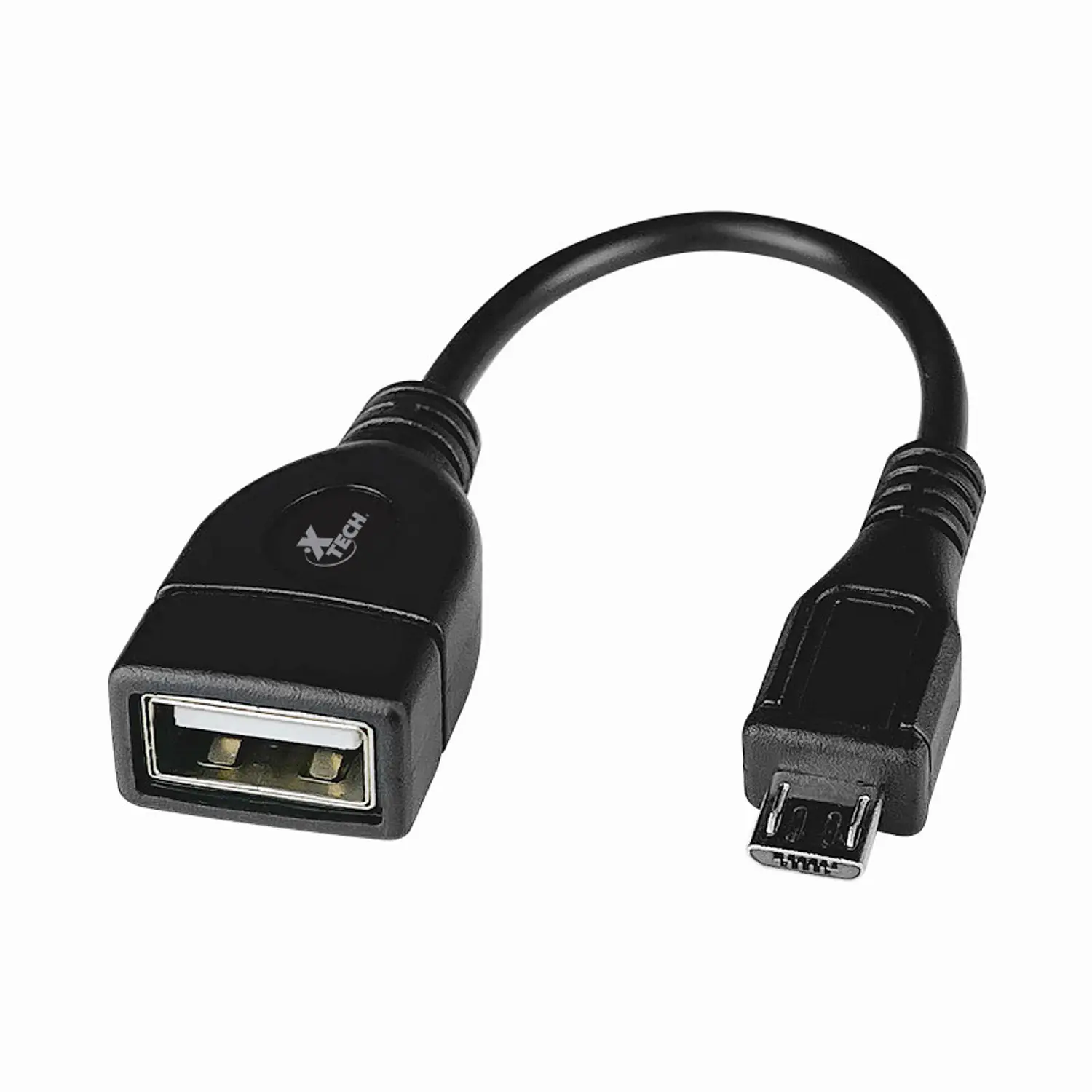 Xtech XTC-368, Adaptador OTG Micro-USB a USB-A Hembra, USB 2.0, 480 Mbps, 12 cm, Negro 3
