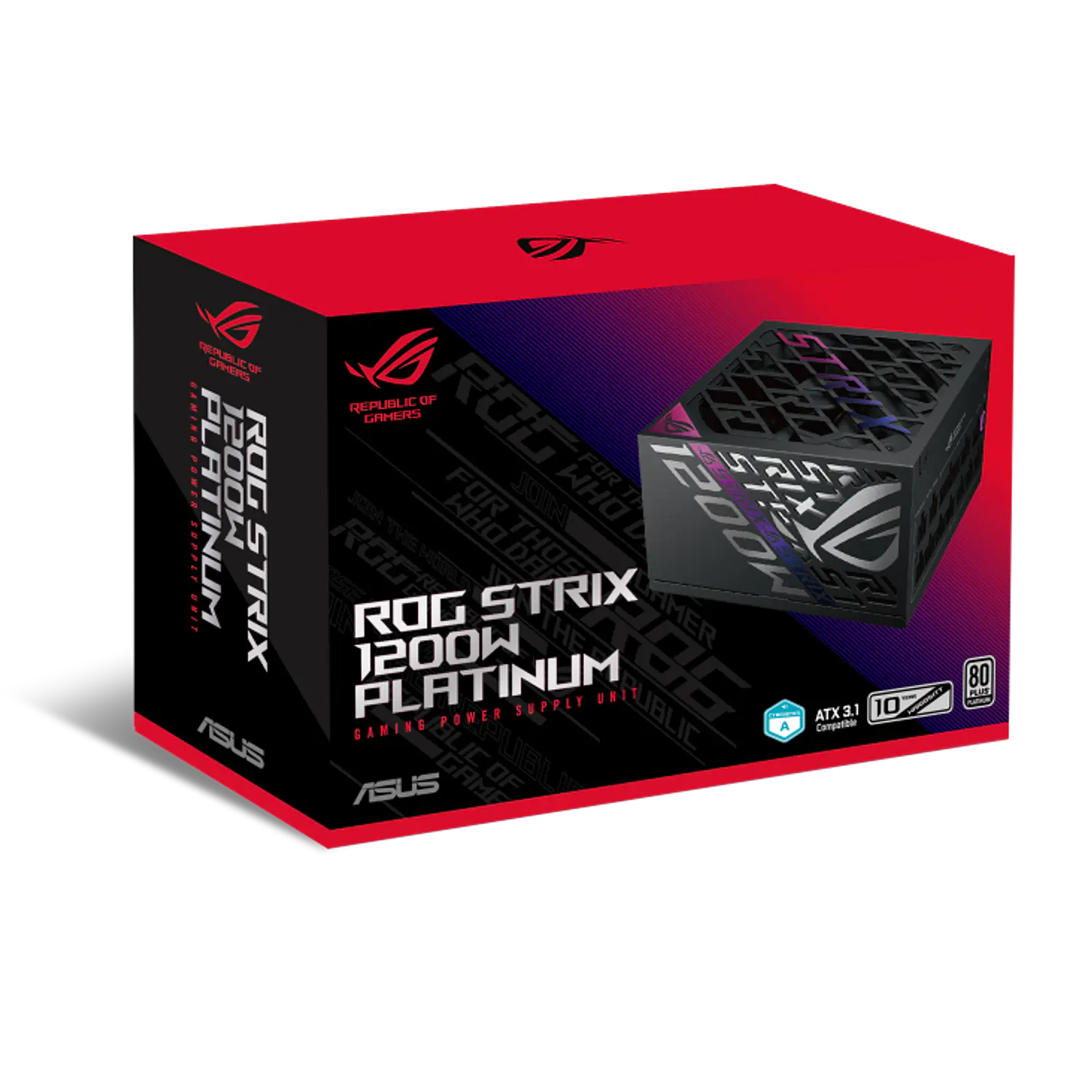 ASUS ROG Strix 1200W Platinum, Fuente de Poder Gamer 1200W, ATX 3.1, Modular, PCIe 5.1, 12V-2x6 16