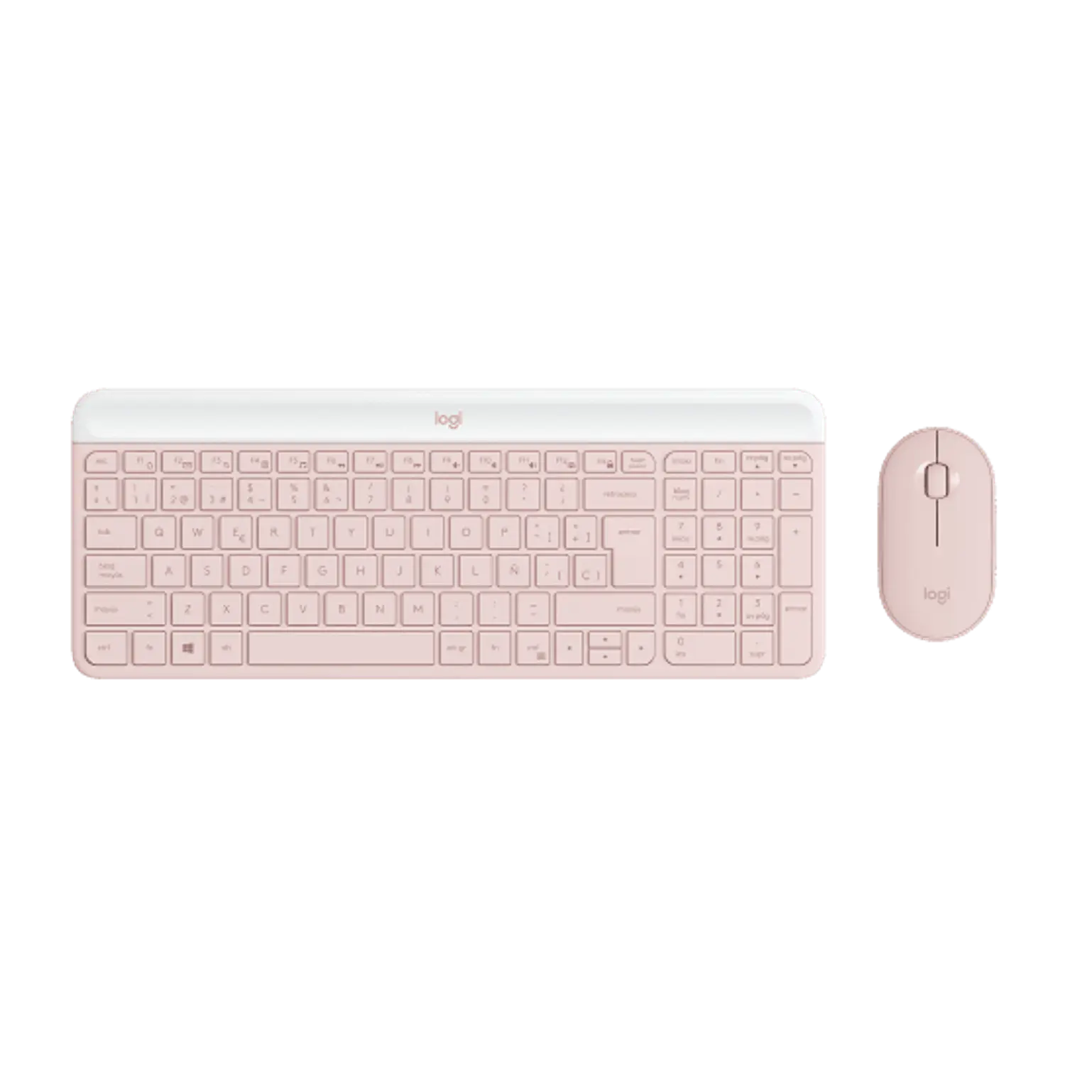 Logitech MK470, Kit Teclado y Ratón Inalámbrico, USB 2.4GHz, Español, Silencioso, Rosado 1