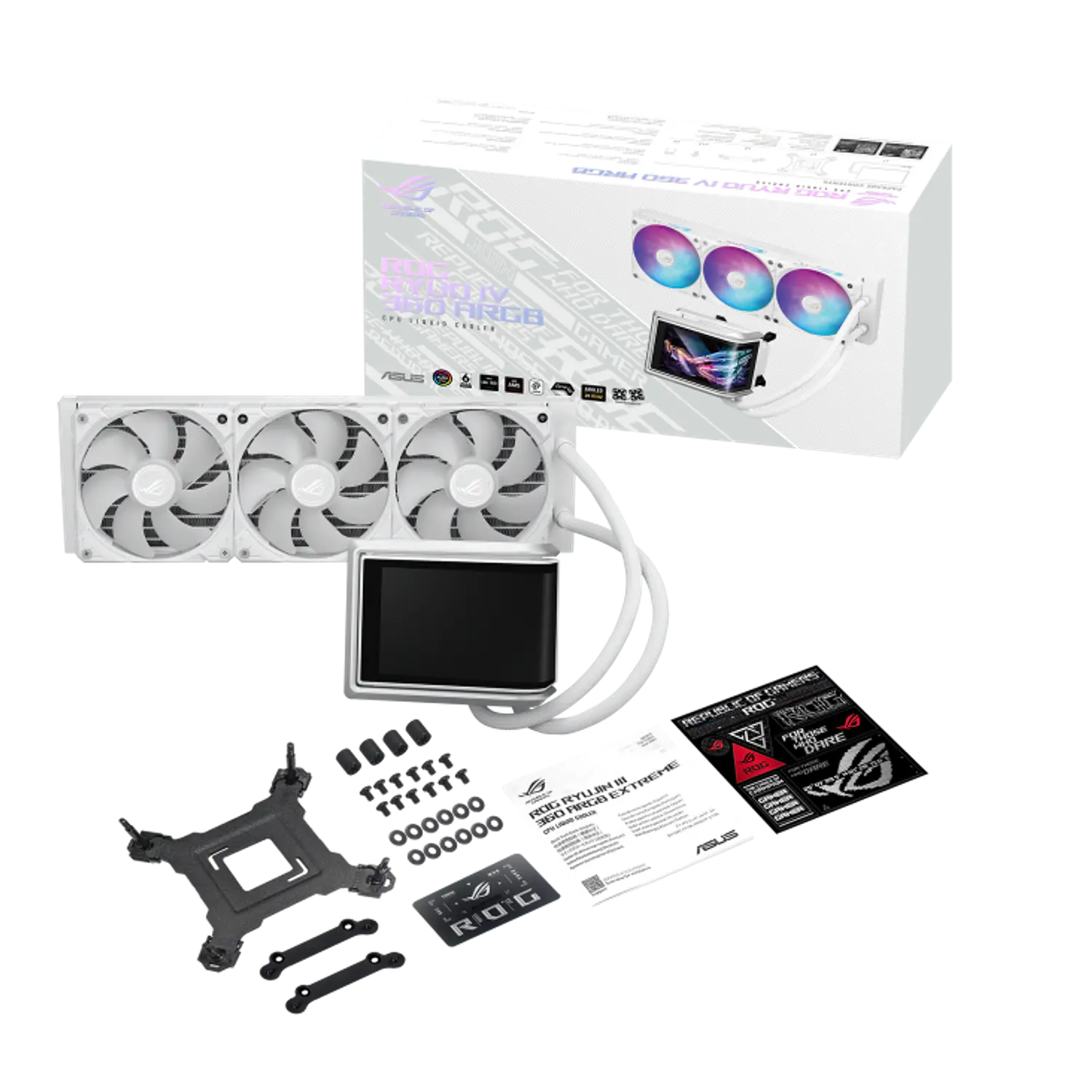 ASUS ROG Ryuo IV 360 ARGB White, Refrigeración Líquida Gamer AIO 360mm, AMOLED 6.67