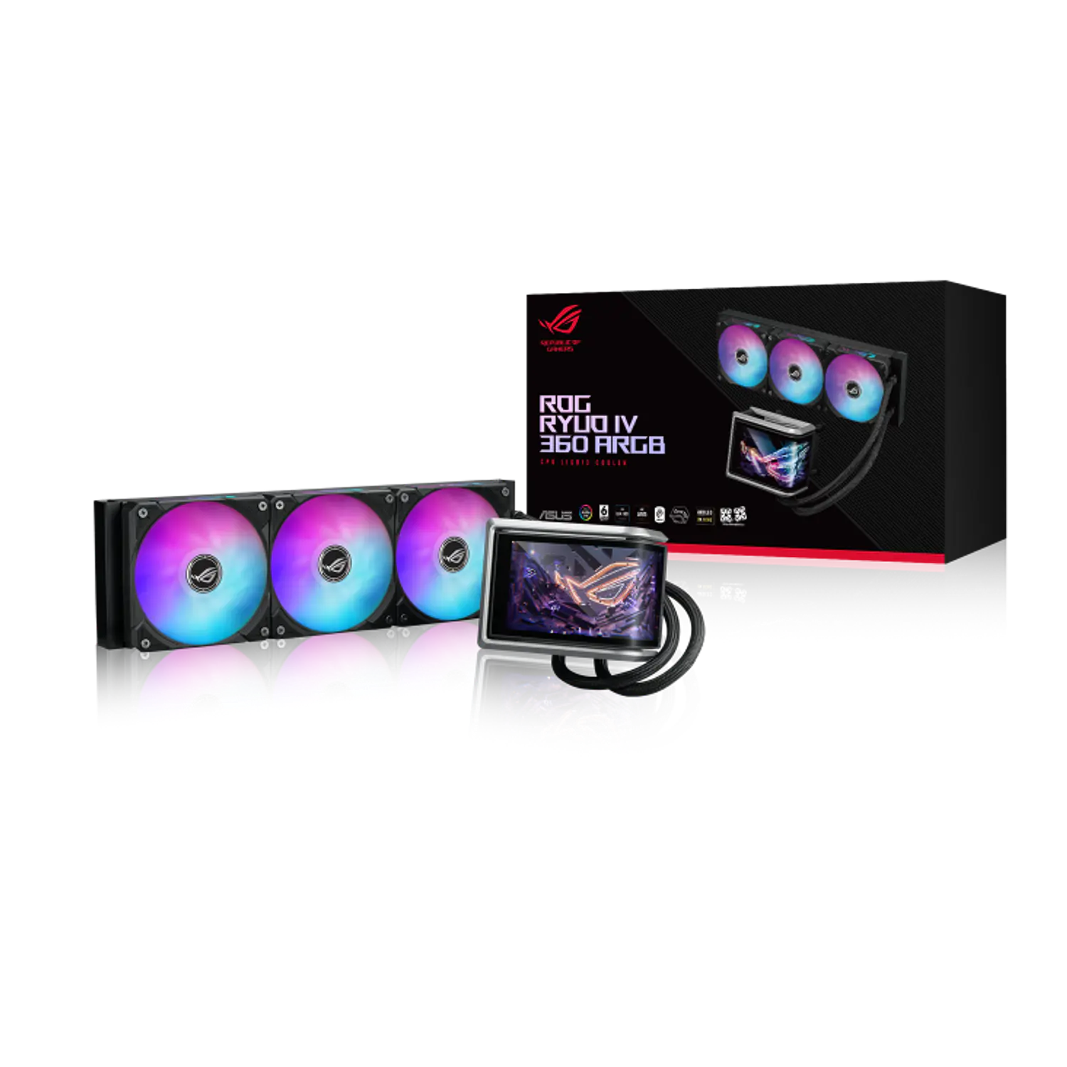 ASUS ROG Ryuo IV 360 ARGB Black, Refrigeración Líquida Gamer AIO 360mm, AMOLED 6.67