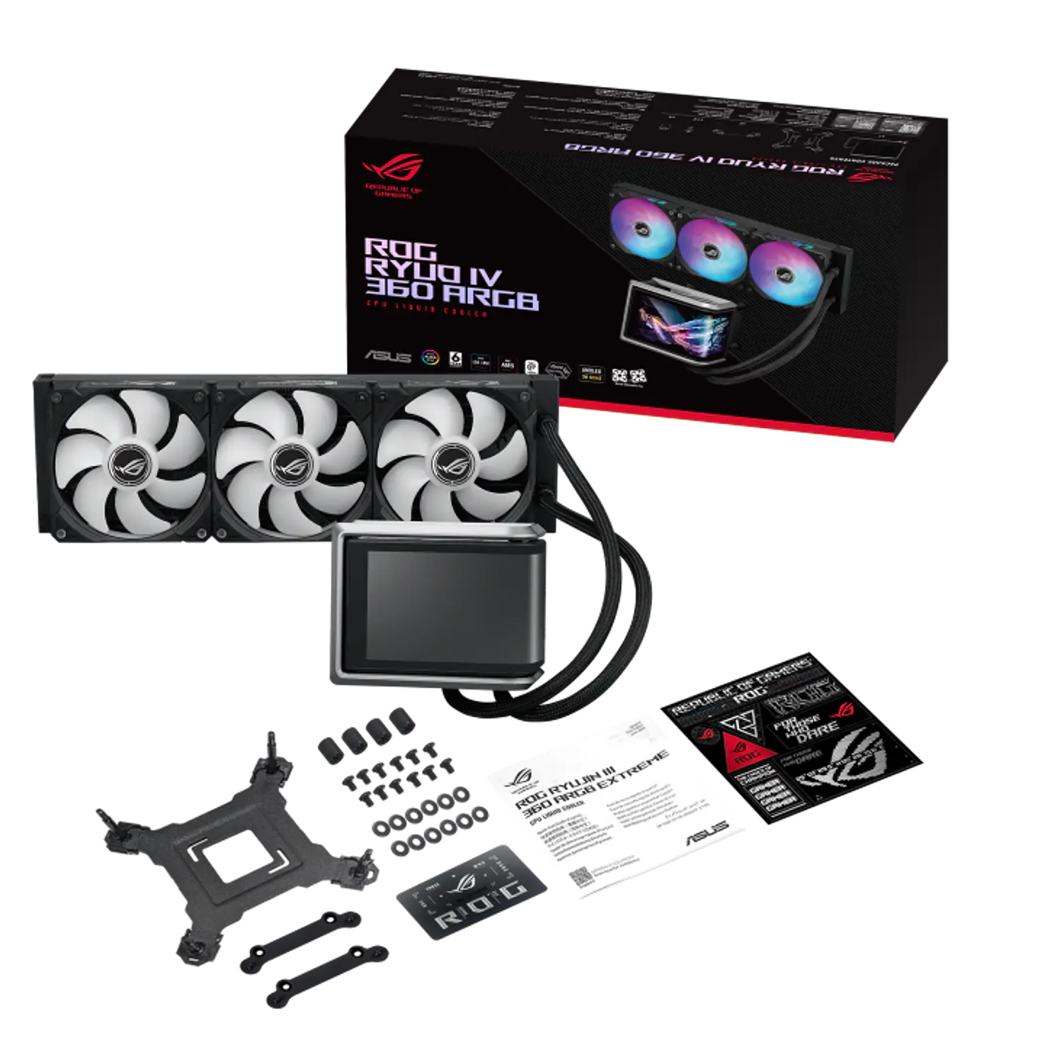 ASUS ROG Ryuo IV 360 ARGB Black, Refrigeración Líquida Gamer AIO 360mm, AMOLED 6.67