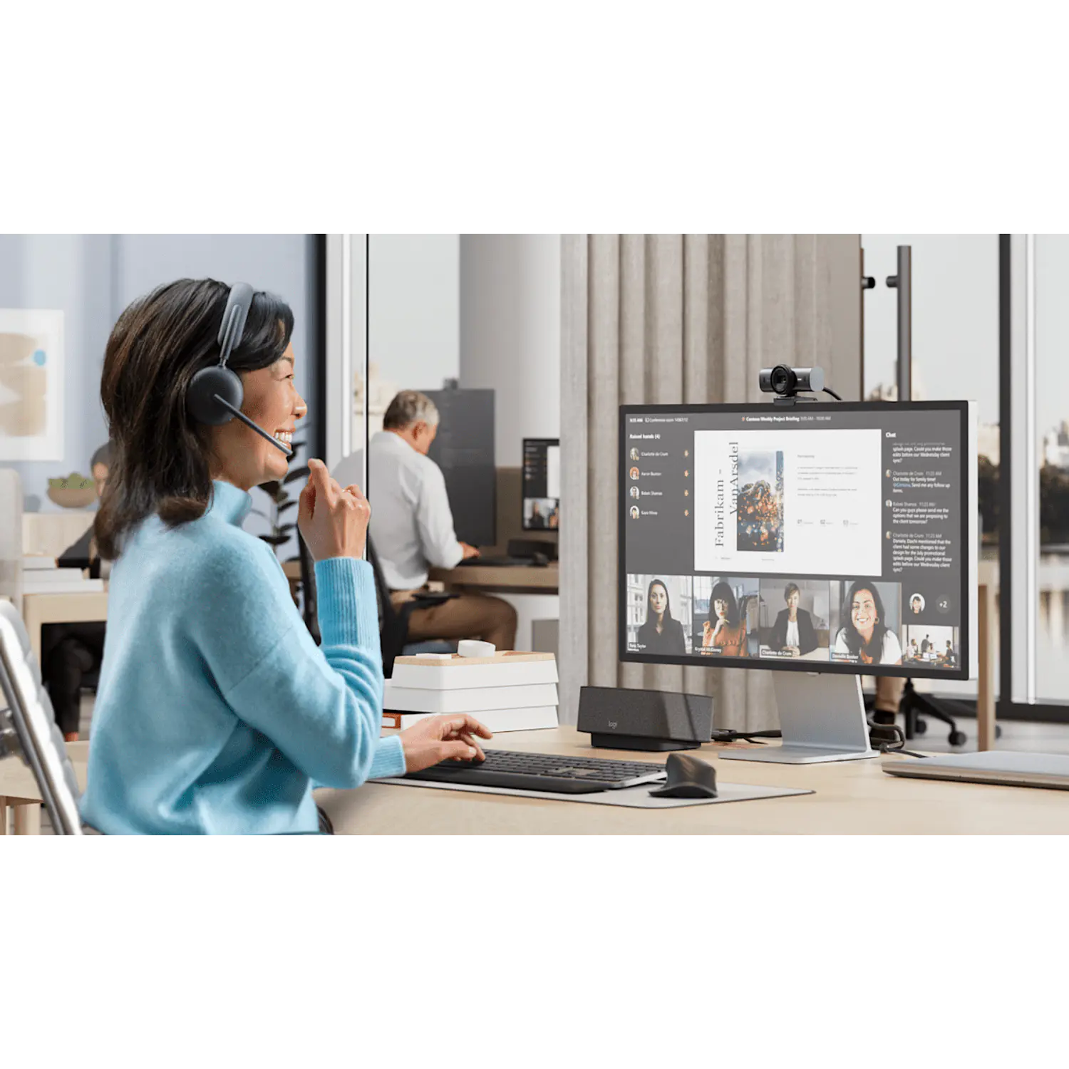 Logitech MX Brio 705 for Business, Webcam Empresarial 4K, RightSight, HDR, USB-C, Grafito 8