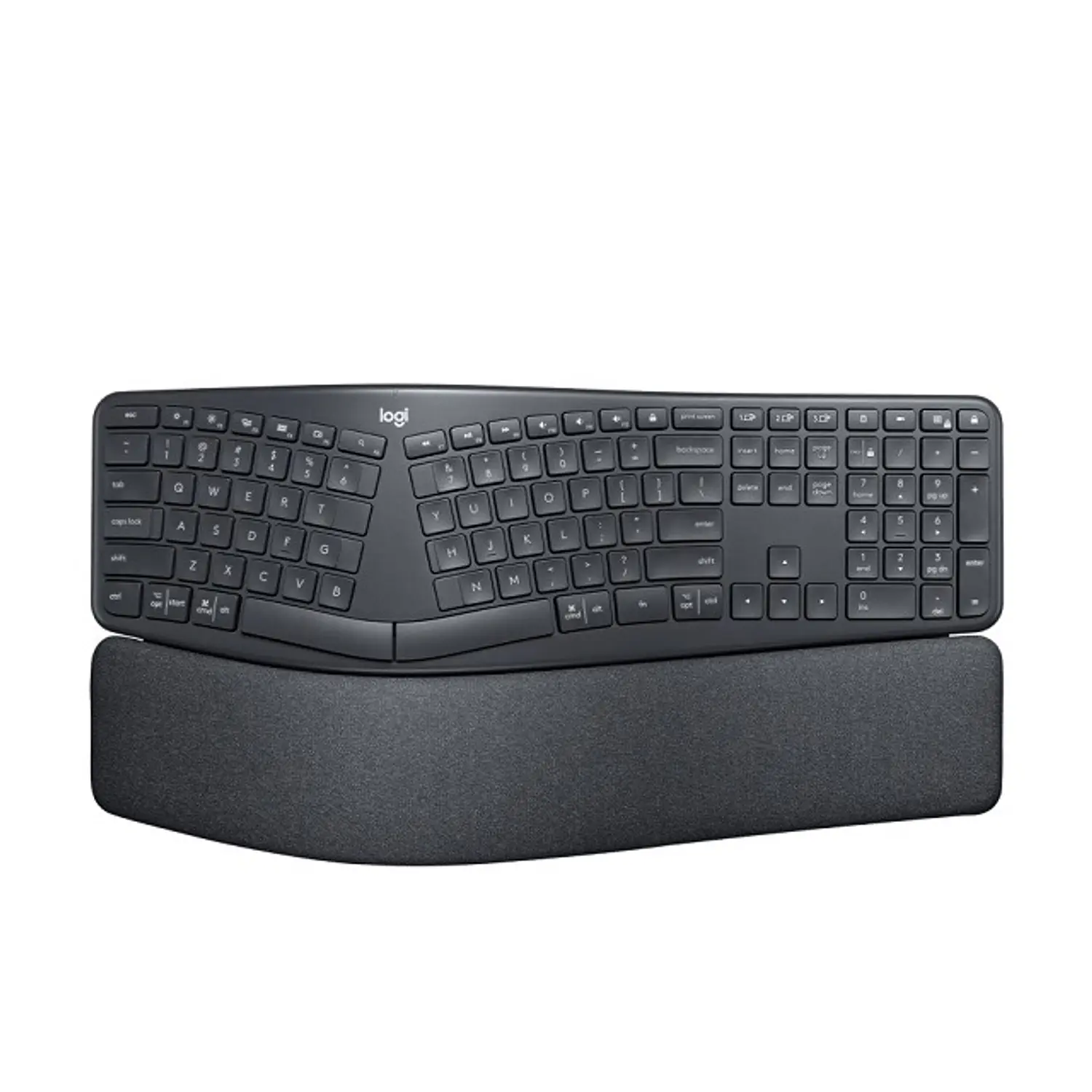 Logitech ERGO K860, Teclado Inalámbrico Ergonómico, Bluetooth, Unifying, Español, Grafito 1