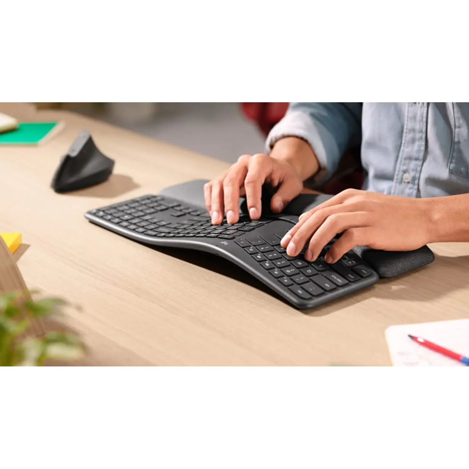 Logitech ERGO K860, Teclado Inalámbrico Ergonómico, Bluetooth, Unifying, Español, Grafito 8