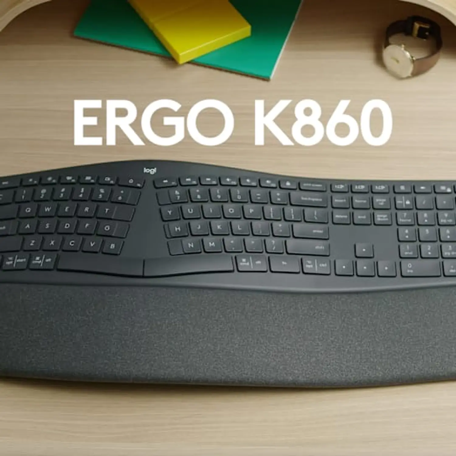 Logitech ERGO K860, Teclado Inalámbrico Ergonómico, Bluetooth, Unifying, Español, Grafito 9