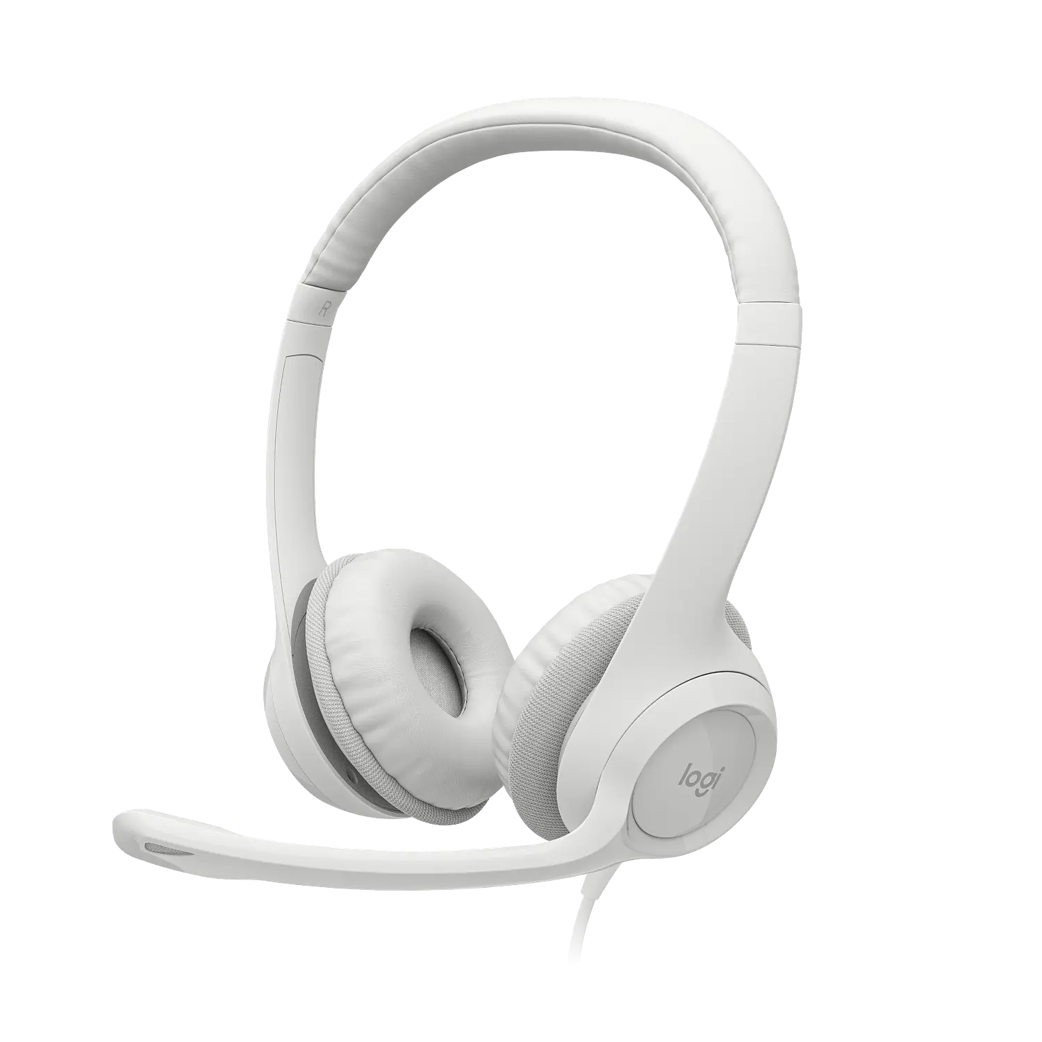 Logitech H390, Audífono con Micrófono USB-A, Alámbrico, Estéreo, Control en Cable, Blanco Crudo 1
