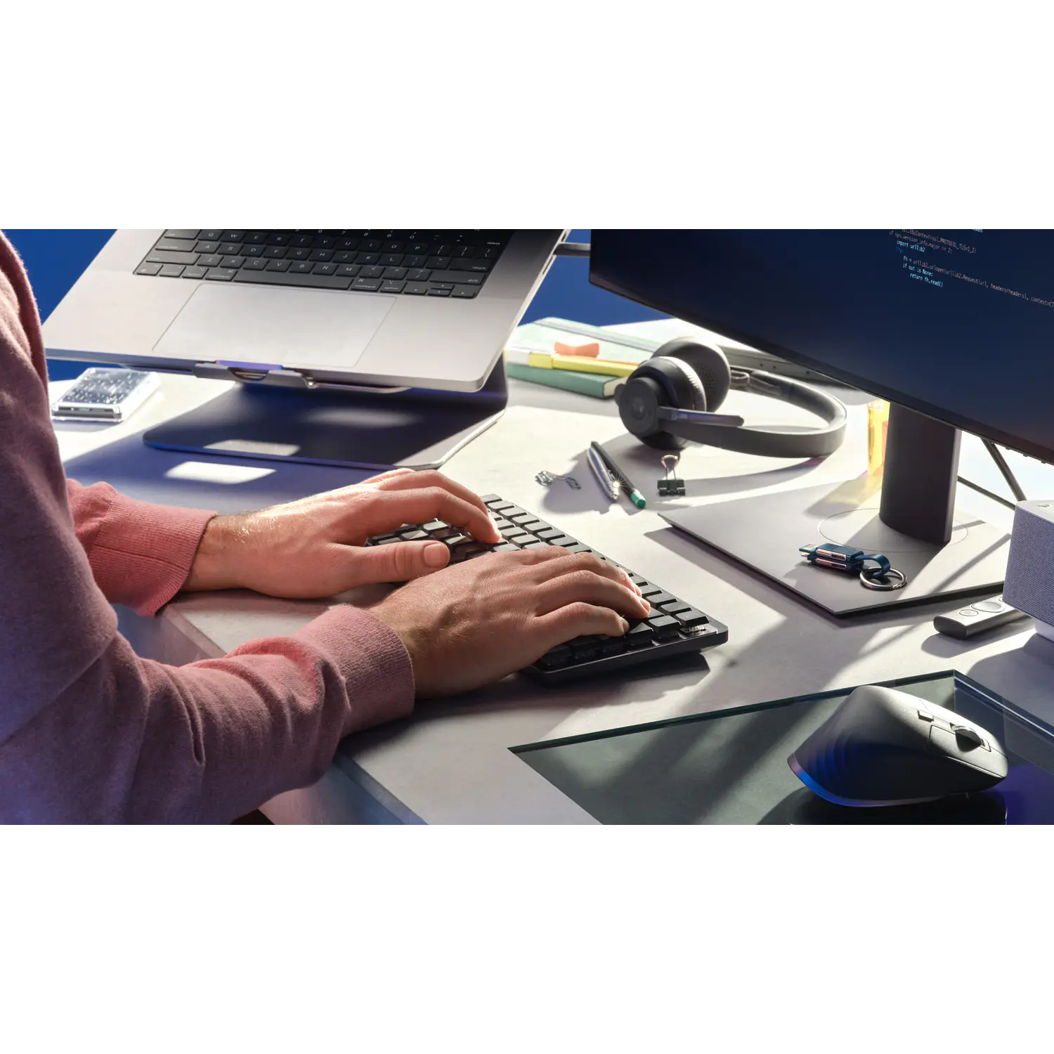 Logitech MX Mechanical Mini, Teclado Mecánico Inalámbrico, Español, Táctil Discreto, Grafito 6