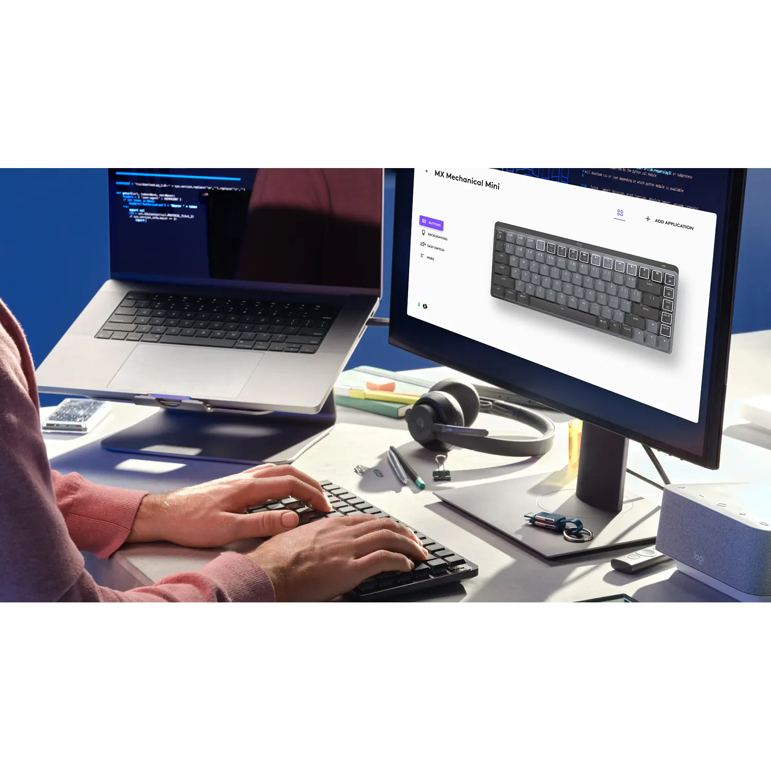 Logitech MX Mechanical Mini, Teclado Mecánico Inalámbrico, Español, Táctil Discreto, Grafito 10