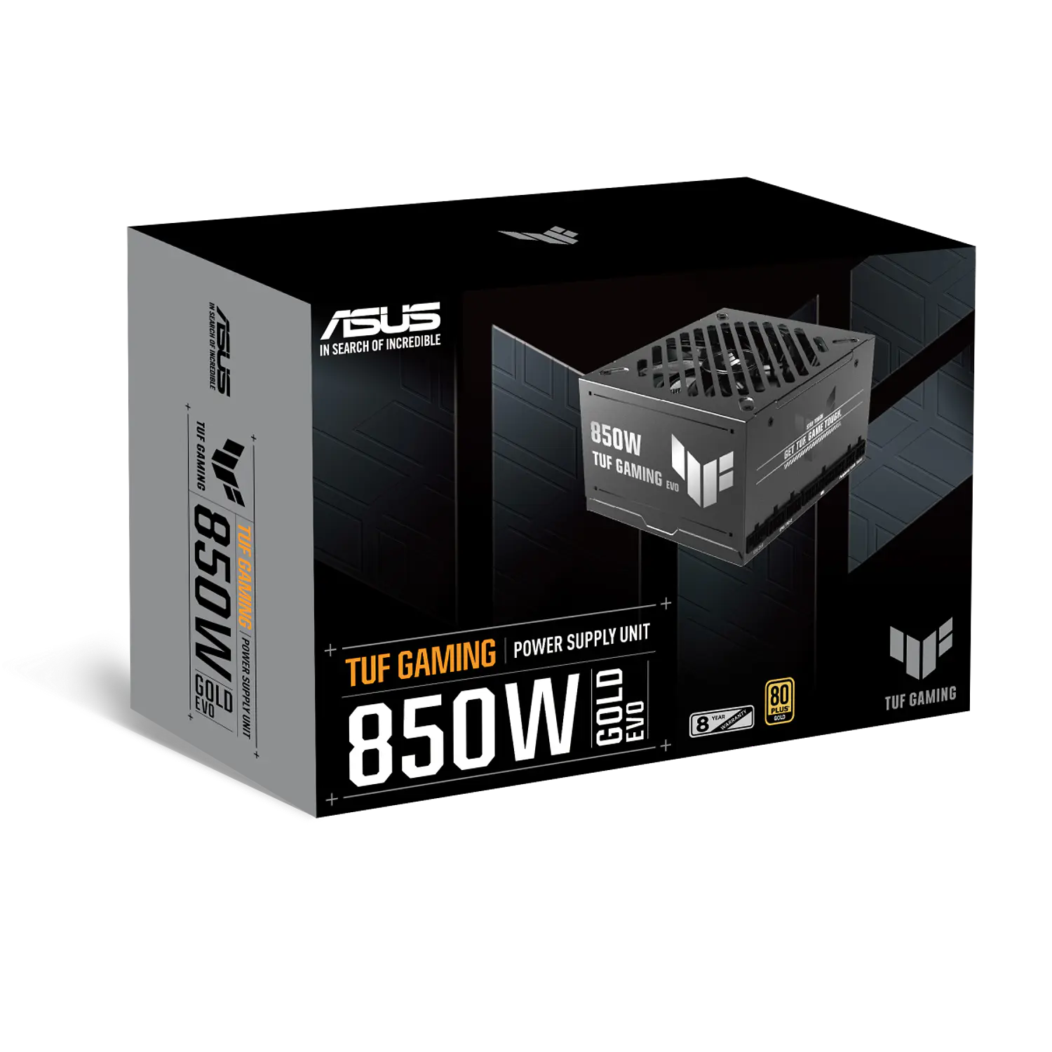 ASUS TUF Gaming 850W Gold EVO, Fuente de Poder Gamer 850W, ATX 3.1, Modular, PCIe 5.1 10