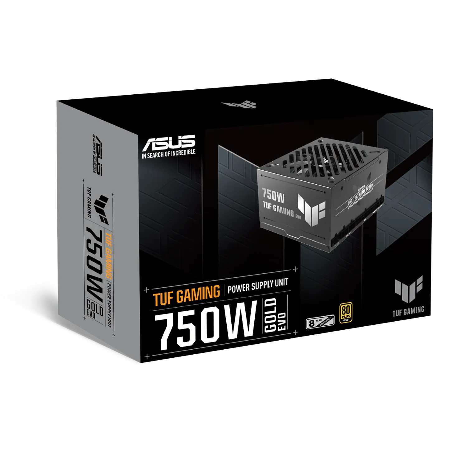 ASUS TUF Gaming 750W Gold EVO, Fuente de Poder Gamer 750W, ATX 3.1, Modular, PCIe 5.1 10