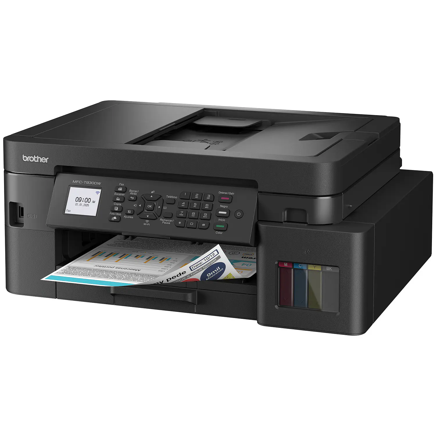 Brother MFC-T930DW, Impresora Multifuncional InkBenefit Tank 4 en 1, Wi-Fi, Ethernet, Dúplex, ADF, 30 ppm 2