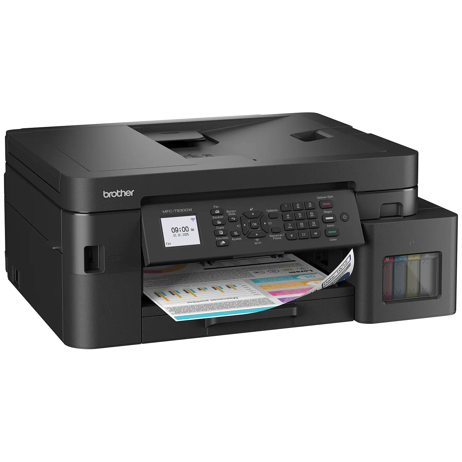 Brother MFC-T930DW, Impresora Multifuncional InkBenefit Tank 4 en 1, Wi-Fi, Ethernet, Dúplex, ADF, 30 ppm 3