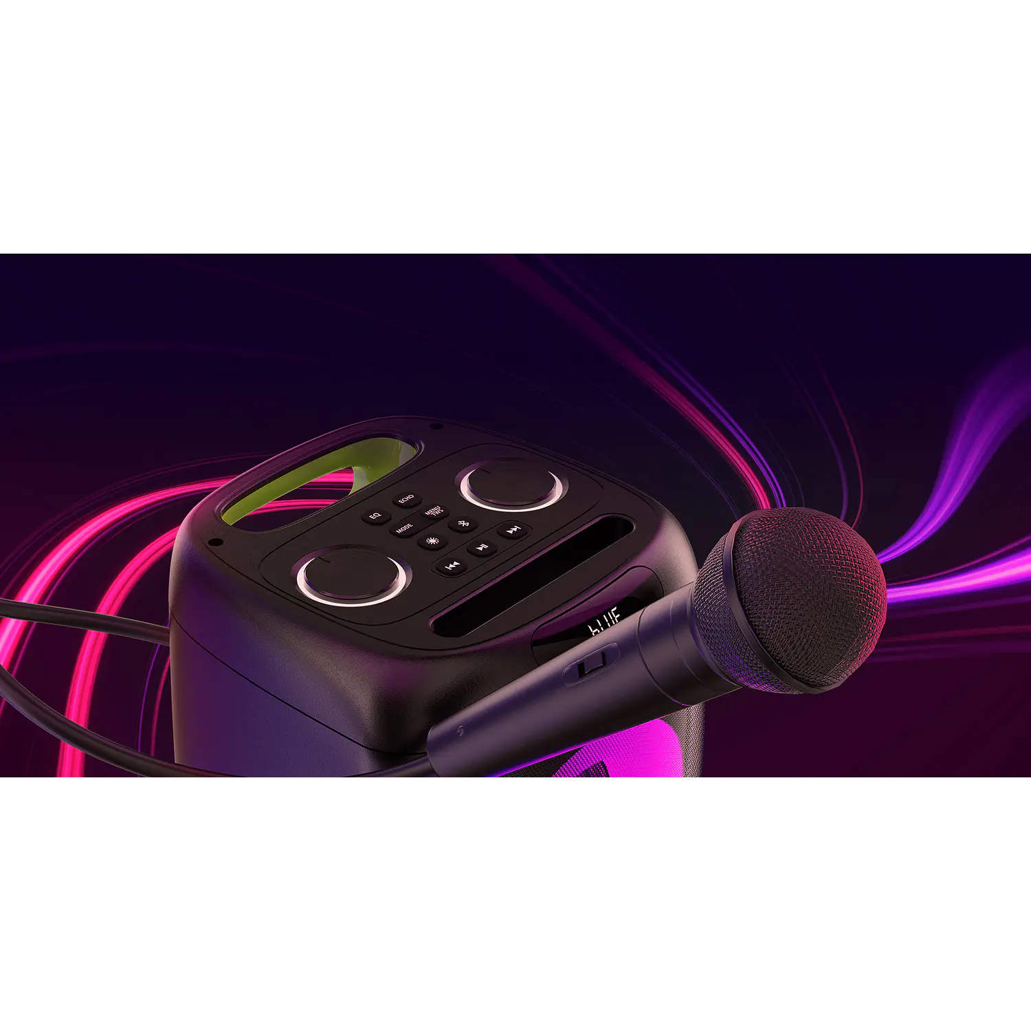 Klip Xtreme BoomBlaster Pro KLS-655-2M, Parlante Bluetooth 1800W PMPO, 2 Micrófonos Inalámbricos, Negro 10
