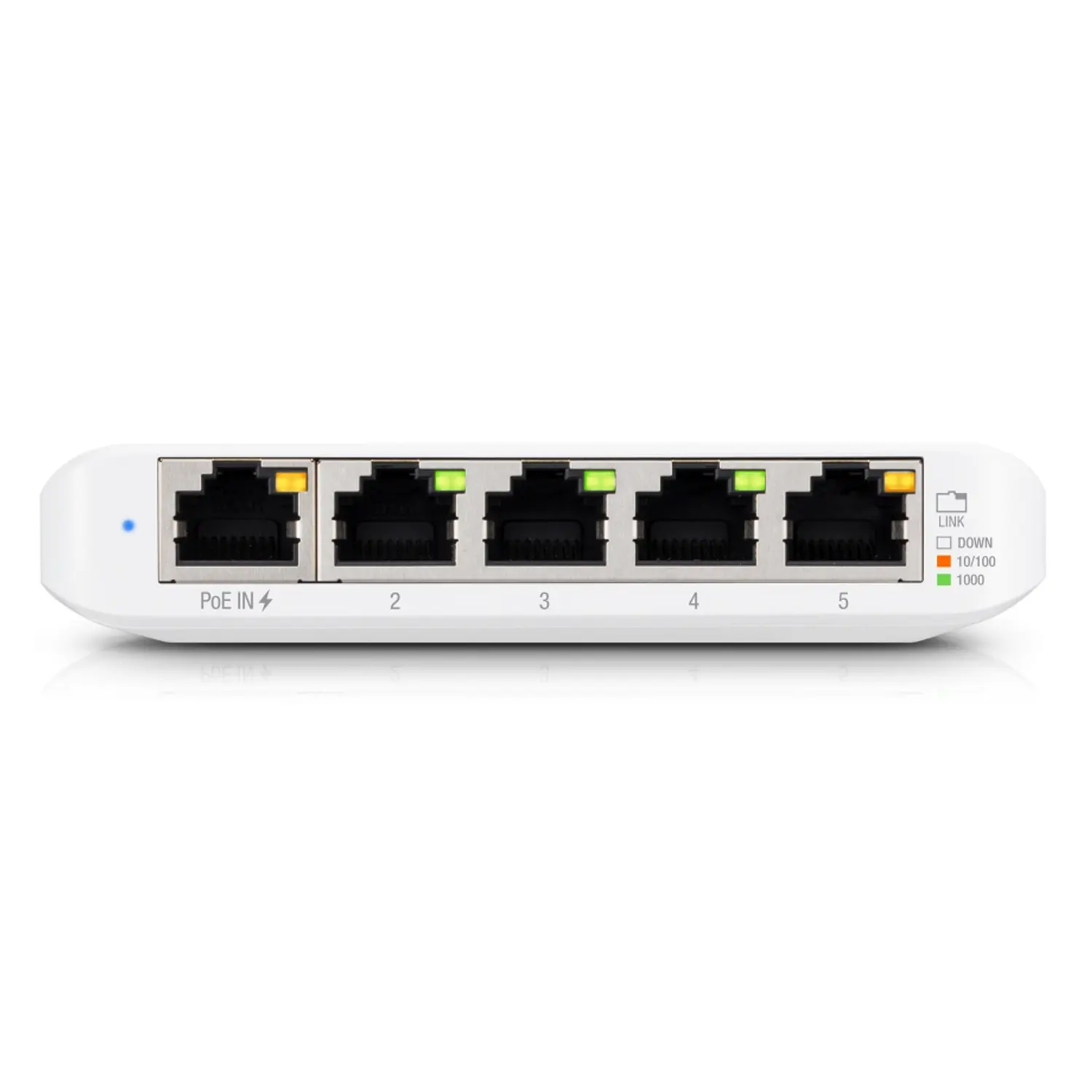 Ubiquiti UniFi USW-Flex-Mini Switch Gestionable de 5 Puertos Gigabit, PoE de Entrada y USB-C 3