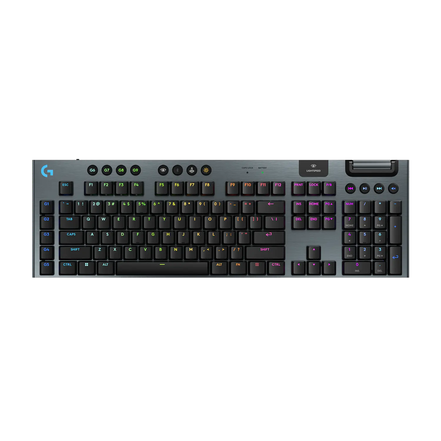 Logitech G915 X LIGHTSPEED, Teclado Gamer Inalámbrico Tamaño Completo, Perfil Bajo RGB, Negro 1