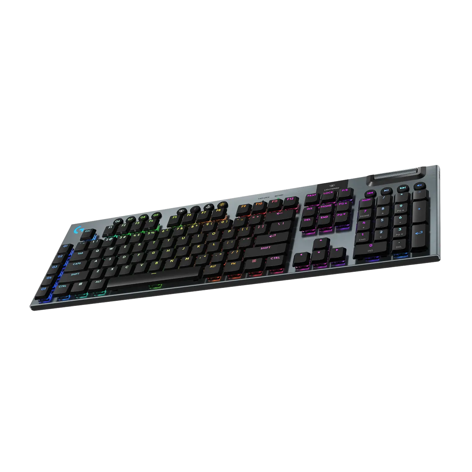Logitech G915 X LIGHTSPEED, Teclado Gamer Inalámbrico Tamaño Completo, Perfil Bajo RGB, Negro 5