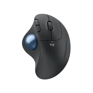 Logitech ERGO M575S, Mouse Ergonómico Trackball Inalámbrico, Bluetooth, Logi Bolt, 2000 DPI, Grafito