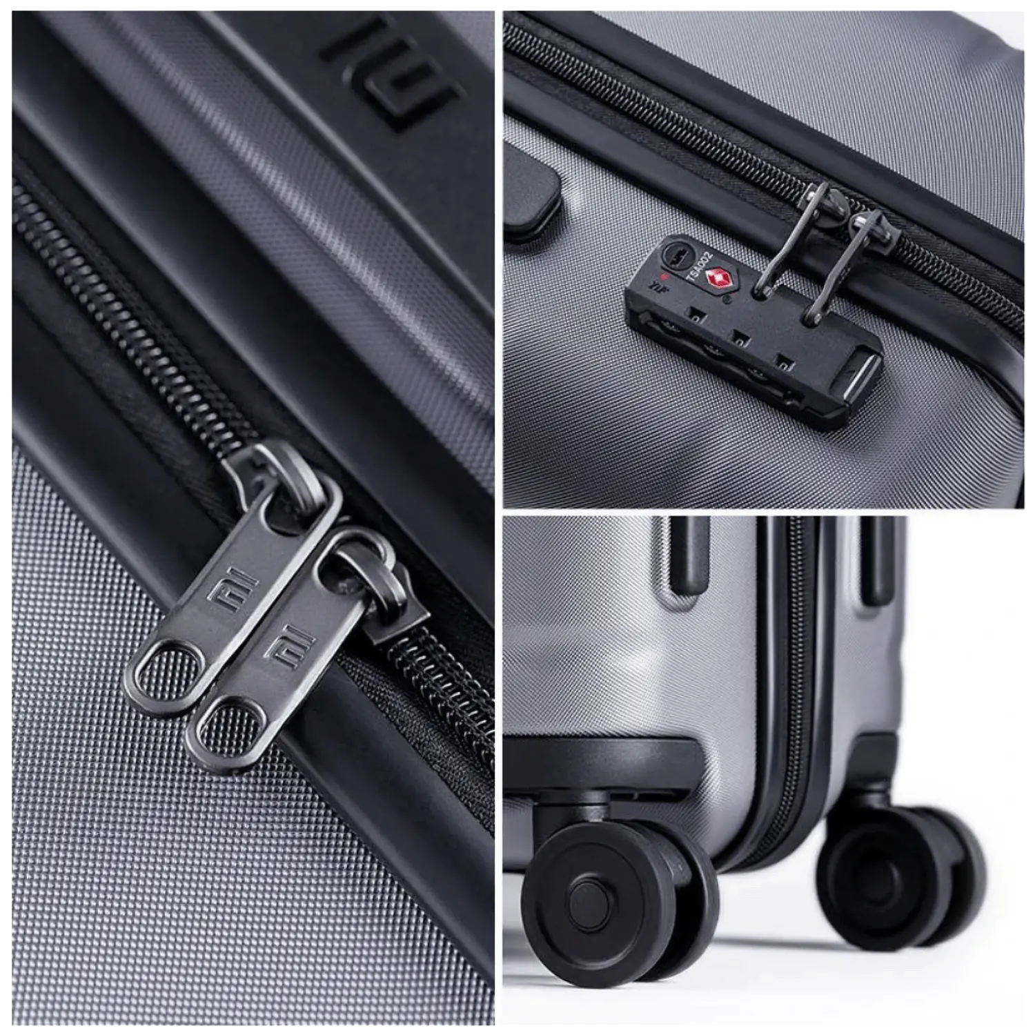 Xiaomi Mi Luggage Classic Maleta de Cabina 20″, 38 L, Policarbonato, Cierre TSA, Ruedas 360°, Gris 5