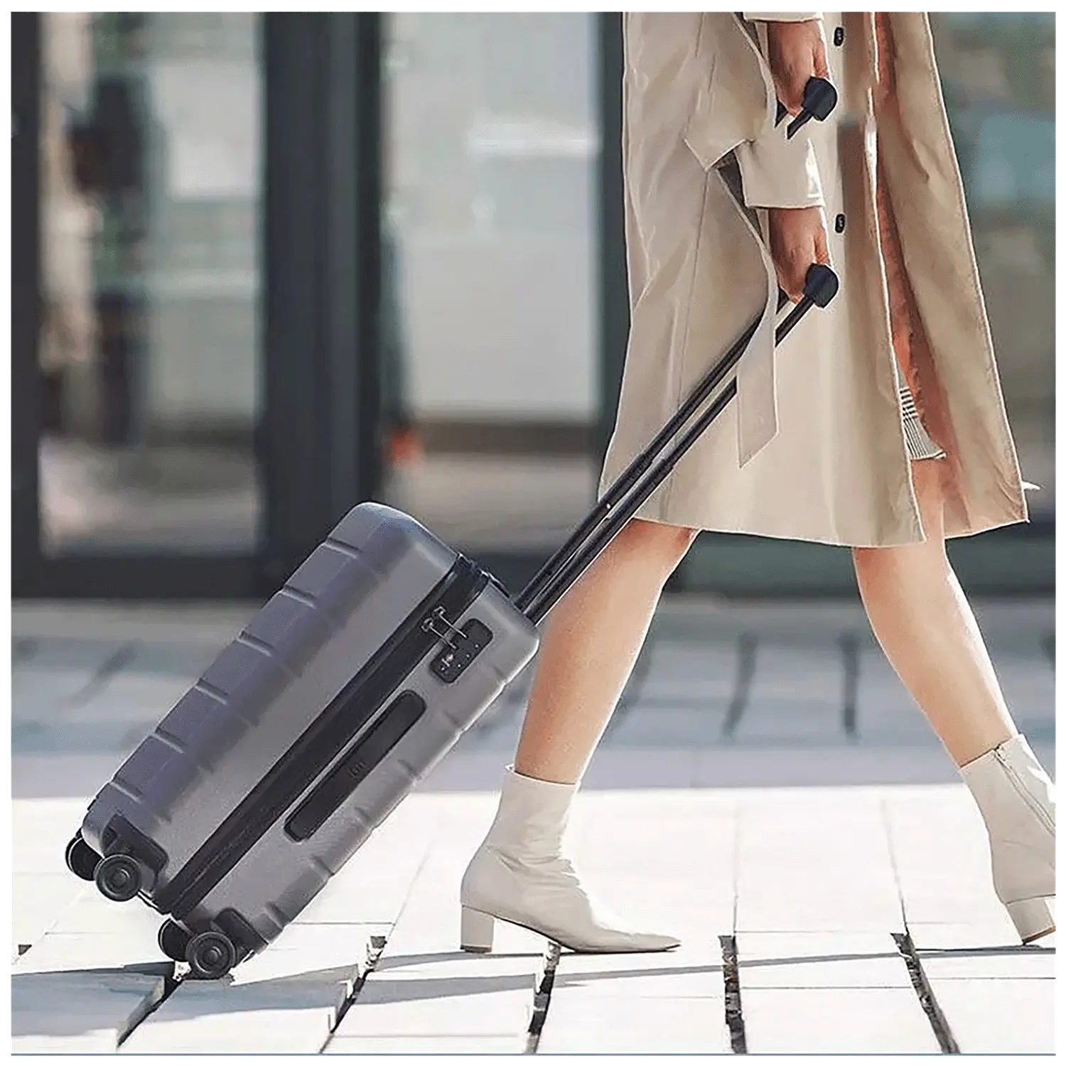 Xiaomi Mi Luggage Classic Maleta de Cabina 20″, 38 L, Policarbonato, Cierre TSA, Ruedas 360°, Gris 7
