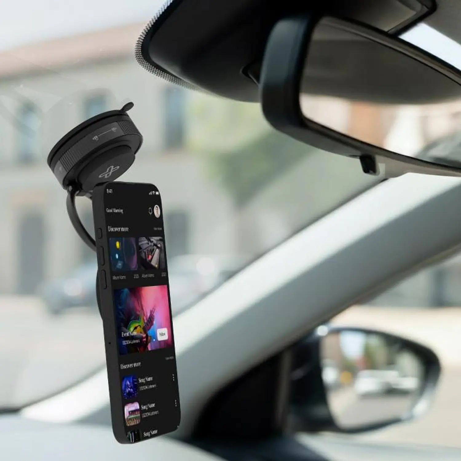 Klip Xtreme MagnoVac, Soporte Magnético para Celular, Ventosa al Vacío, Giro 360°, Negro 9