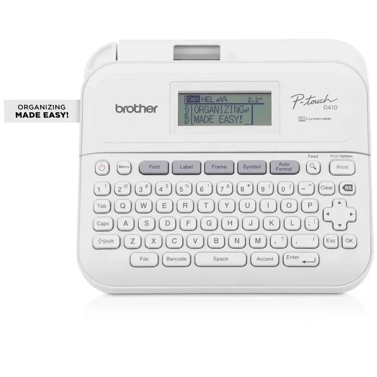 Brother P-touch PT-D410, Rotuladora de Escritorio, USB, Cintas 18 mm, 180 ppp, 20 mm/s, Blanca 3