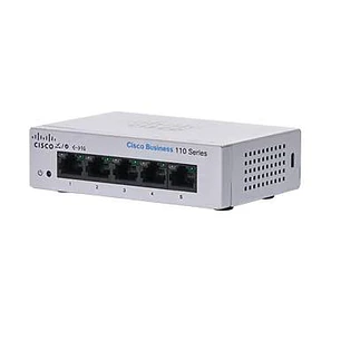 Cisco CBS110-5T-D-NA, Switch Gigabit 5 Puertos, No Administrable, Plug and Play, Sin Ventilador