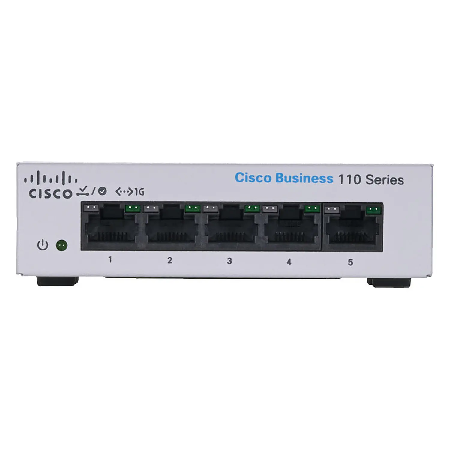 Cisco CBS110-5T-D-NA, Switch Gigabit 5 Puertos, No Administrable, Plug and Play, Sin Ventilador 3
