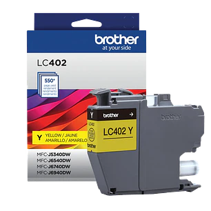 Brother LC402YS, Cartucho de Tinta Amarilla Original, Rendimiento Estándar, 550 Páginas