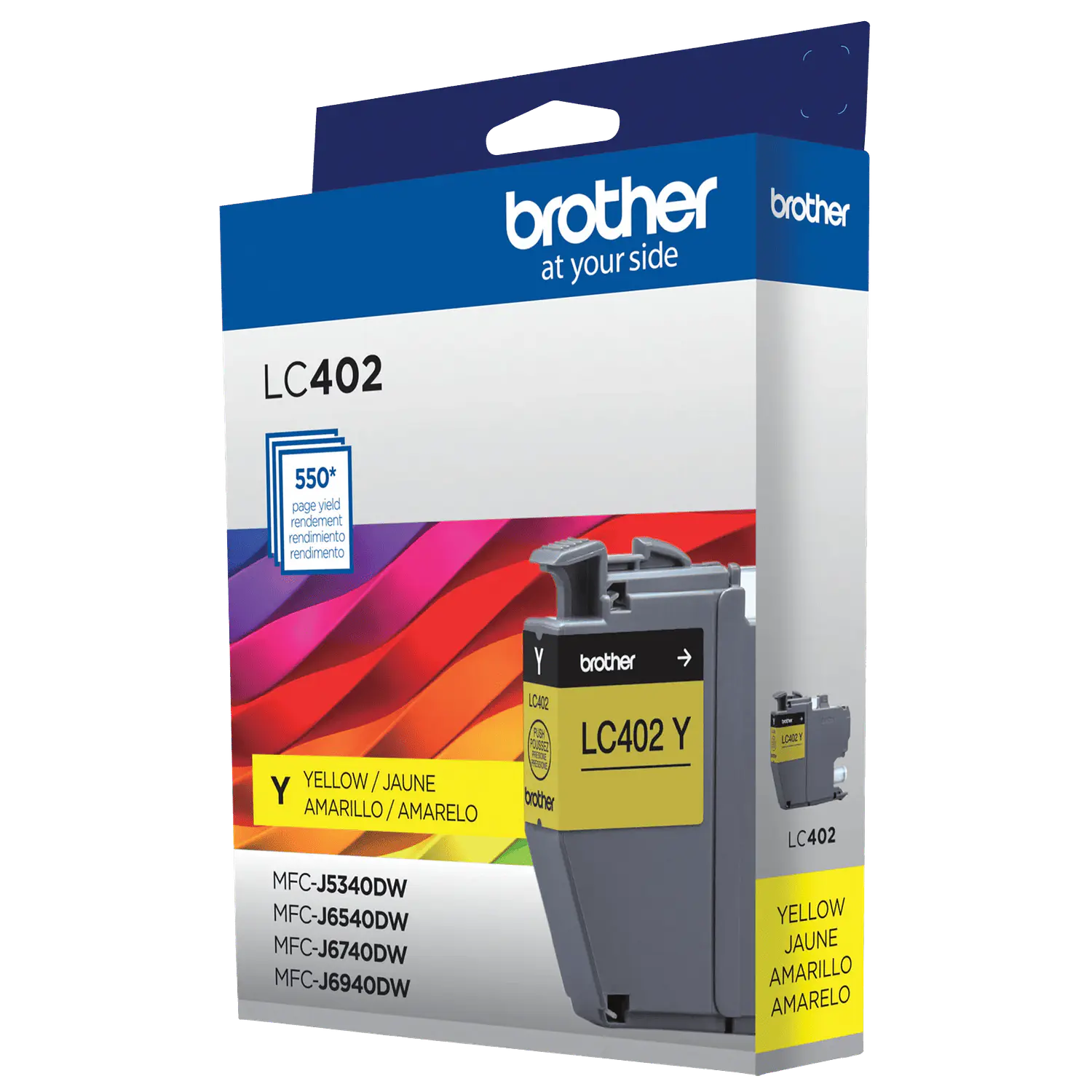 Brother LC402YS, Cartucho de Tinta Amarilla Original, Rendimiento Estándar, 550 Páginas 2