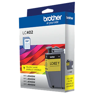 Brother LC402YS, Cartucho de Tinta Amarilla Original, Rendimiento Estándar, 550 Páginas