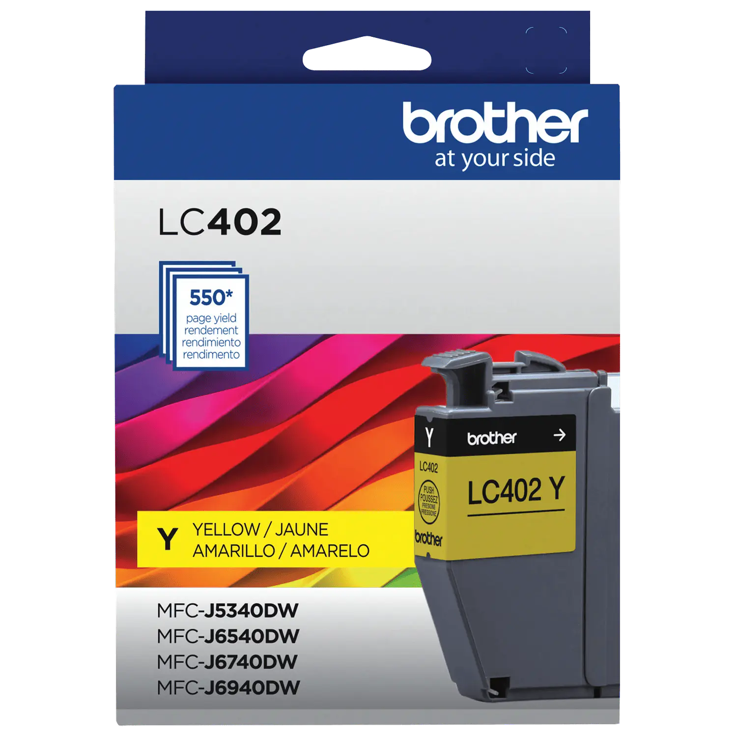 Brother LC402YS, Cartucho de Tinta Amarilla Original, Rendimiento Estándar, 550 Páginas 3