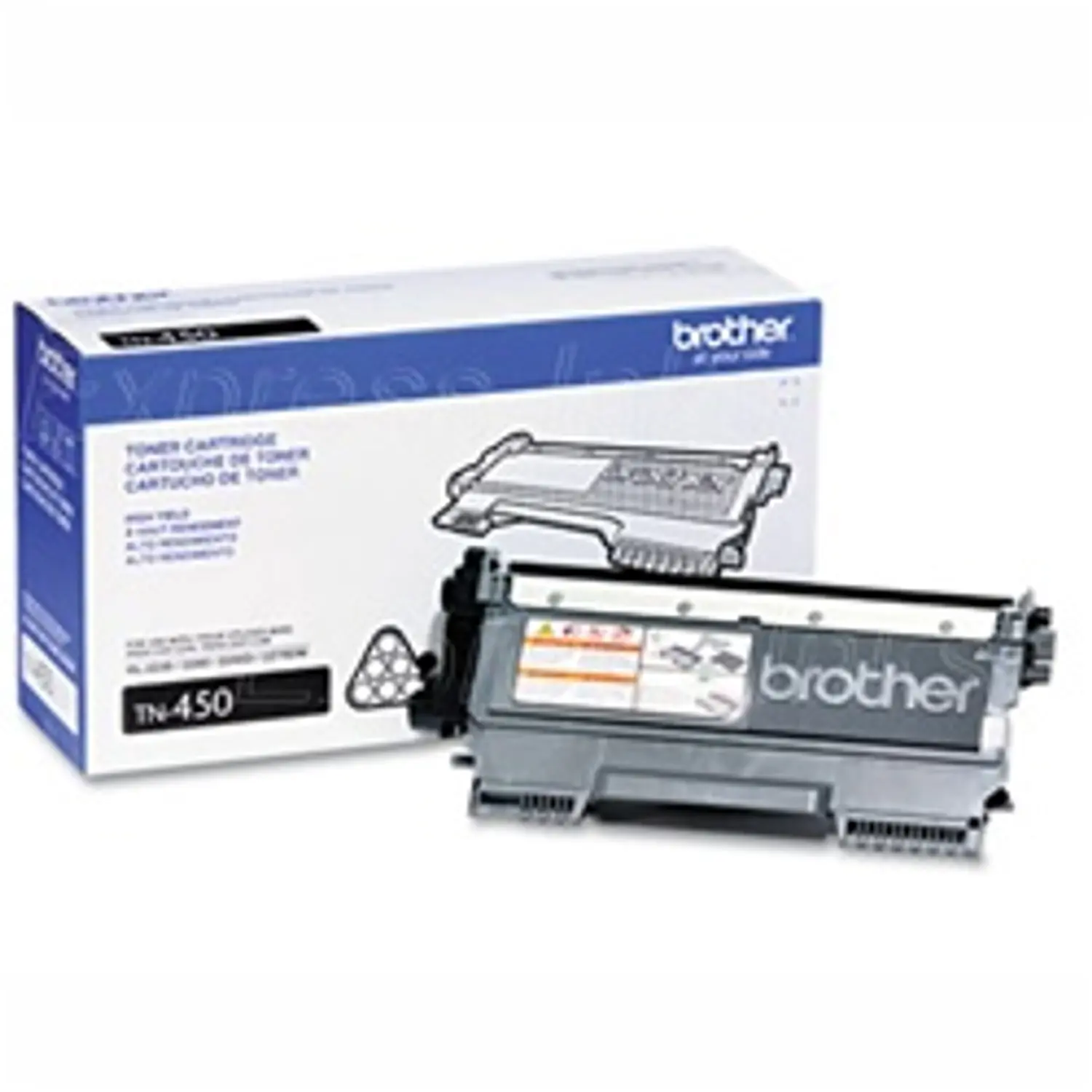 Brother TN450, Tóner Negro Original, Alto Rendimiento, 2600 Páginas, Para Impresoras HL y MFC 2