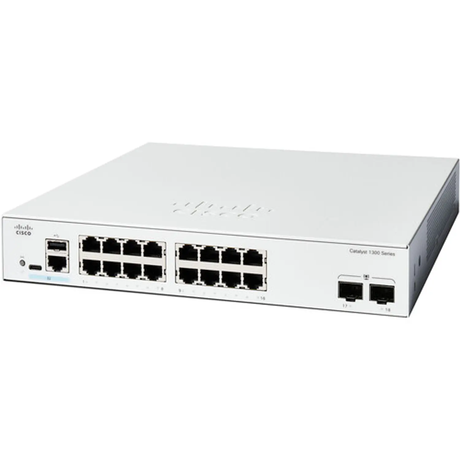 Cisco Catalyst C1300-16T-2G, Switch Administrable L3, 16 Puertos Gigabit, 2 SFP, 36Gbps 1