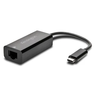 Kensington CA1100E, Adaptador USB-C a Ethernet Gigabit, RJ45 10/100/1000, Negro